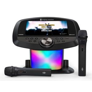 Singing Machine Wi-Fi Karaoke Hub with 10.1" LCD touchscreen display, 2 Wireless